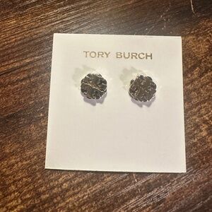 Tory Burch Gold-Tone Logo Stud Earrings | Classic Designer Studs